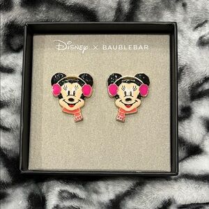 NEW!! BaubleBar Disney Minnie Mouse Holiday Earrings